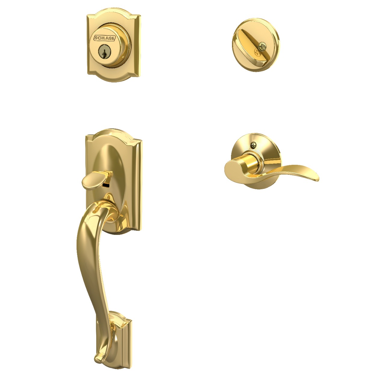 Single Cylinder Handleset and Accent Lever