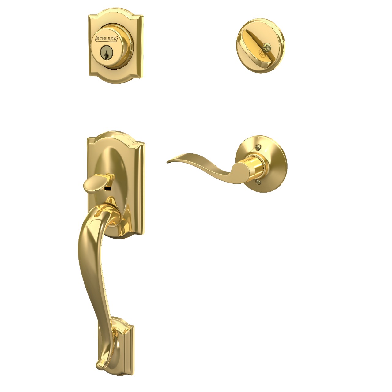 Single Cylinder Handleset and Accent Lever