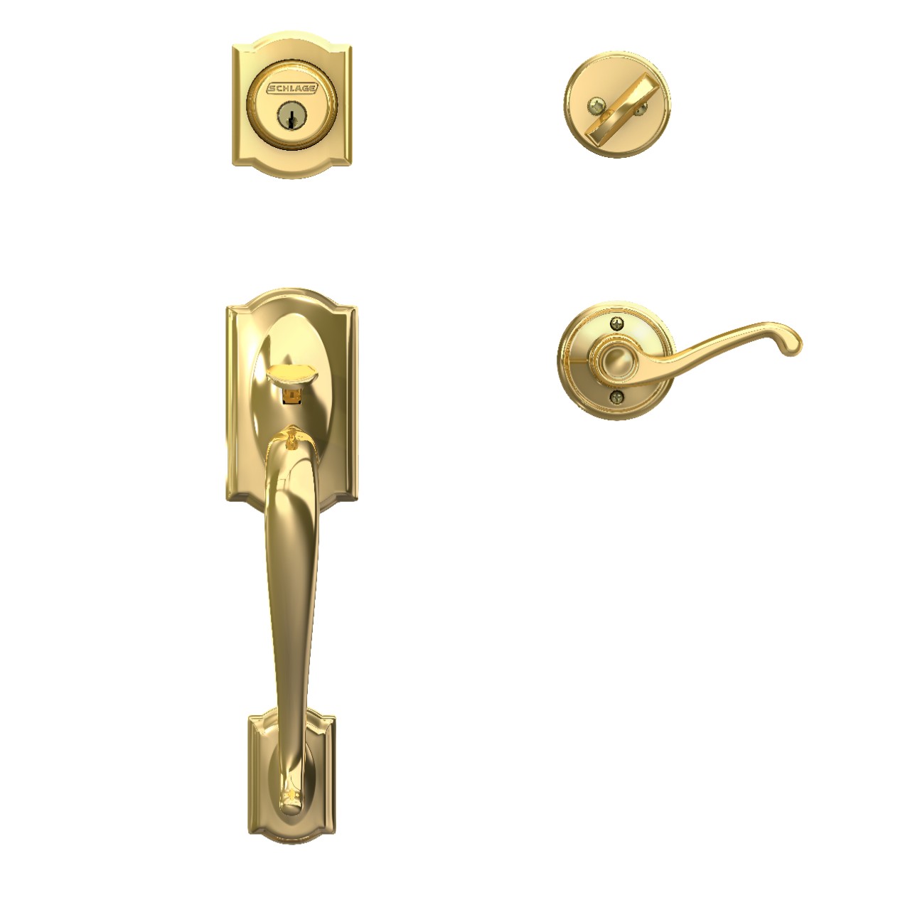 Single Cylinder Handleset and Flair Lever