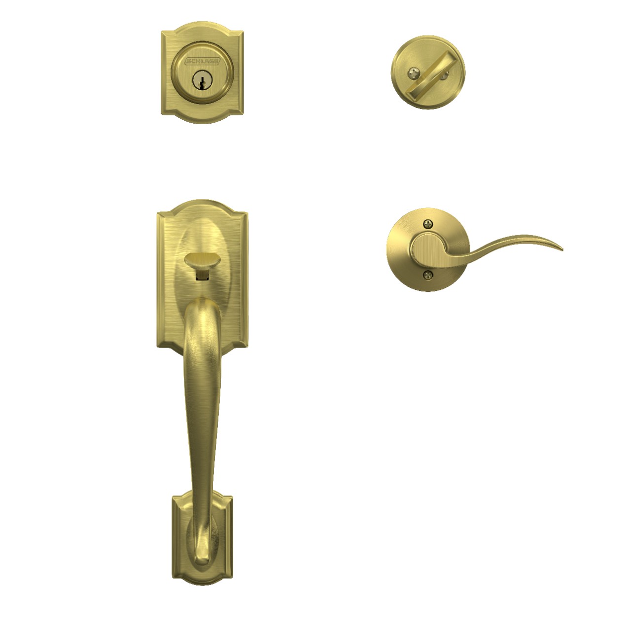Single Cylinder Handleset and Accent Lever