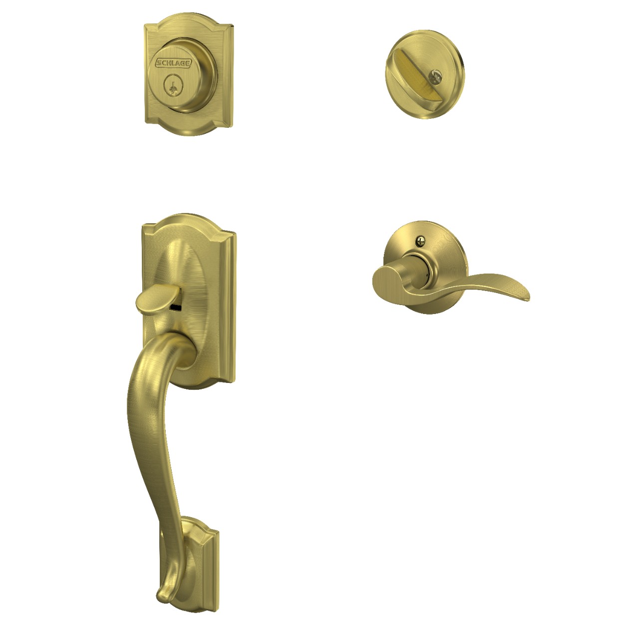 Single Cylinder Handleset and Accent Lever