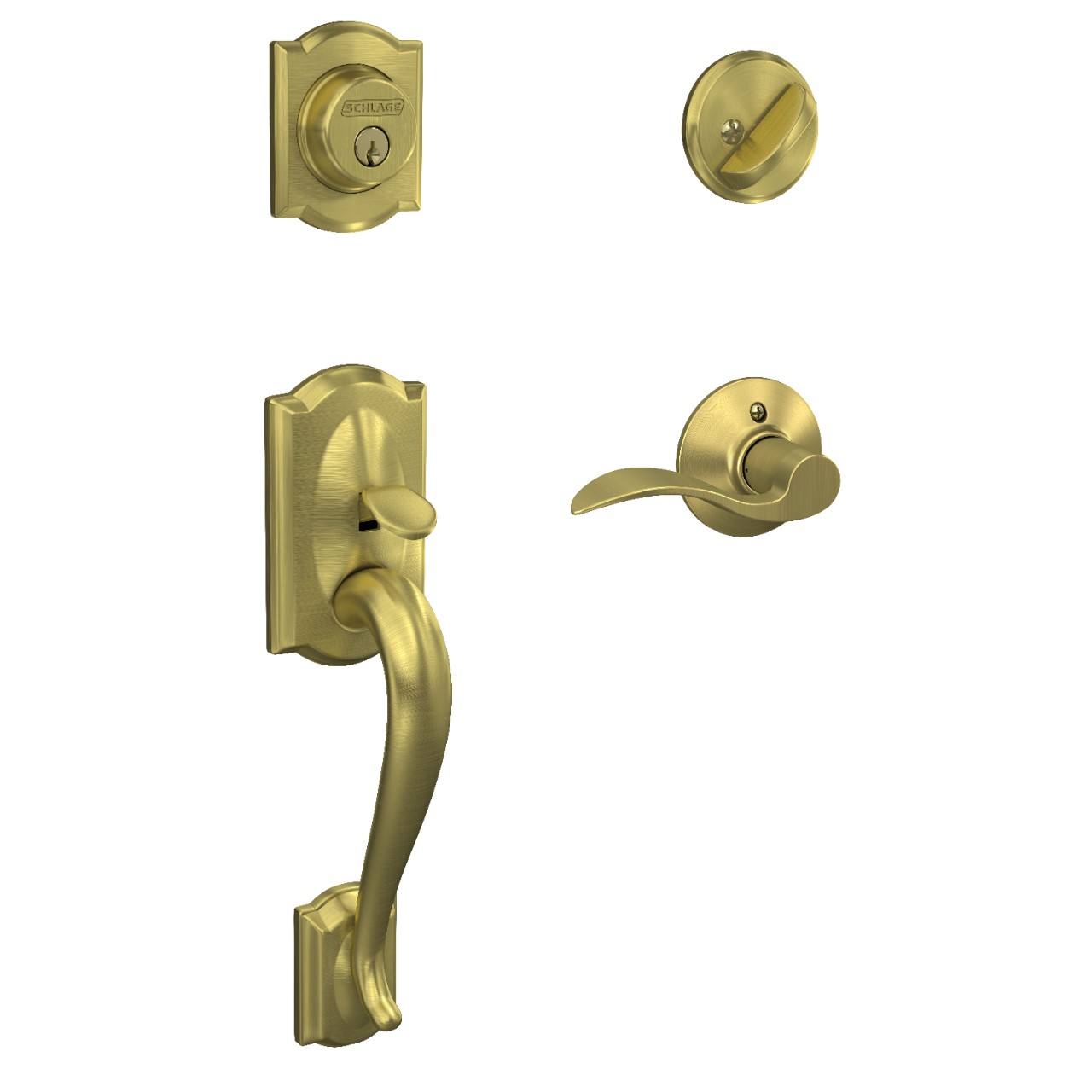 Single Cylinder Handleset and Accent Lever