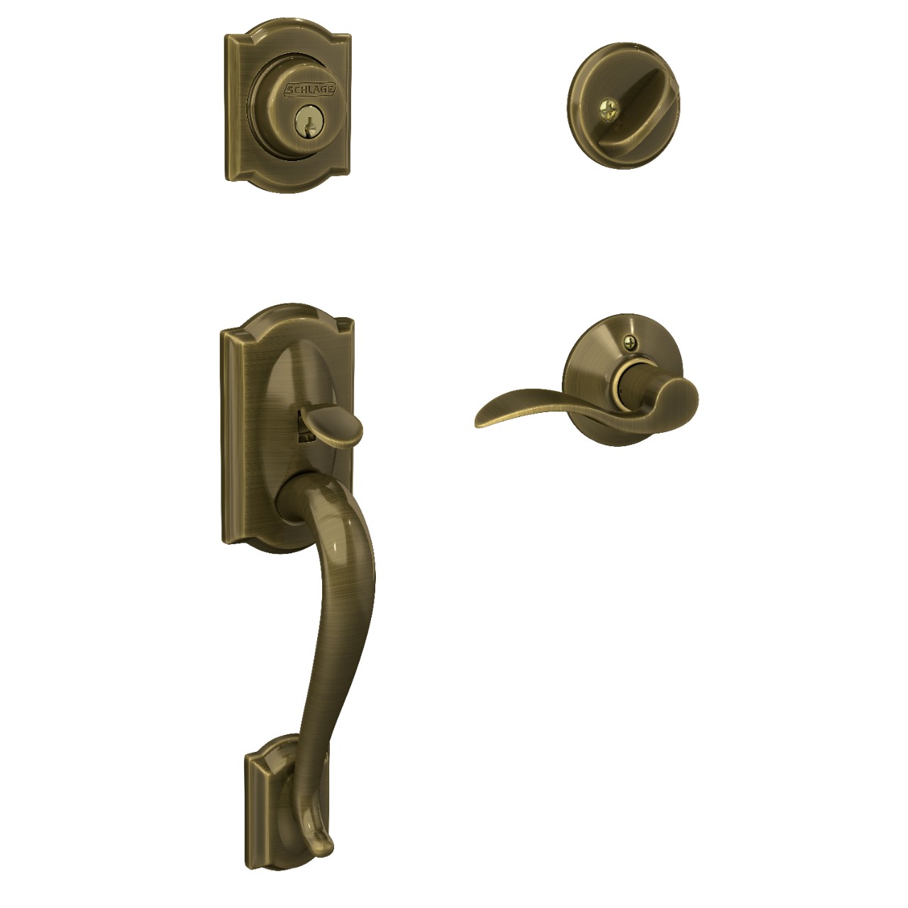 Single Cylinder Handleset and Accent Lever