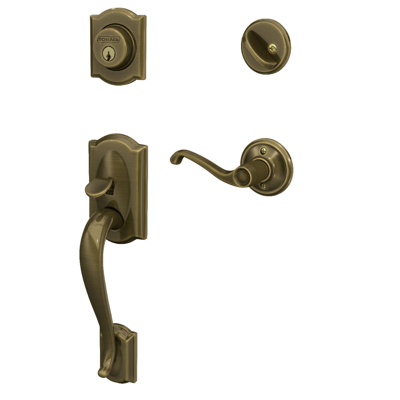 Single Cylinder Handleset and Flair Lever