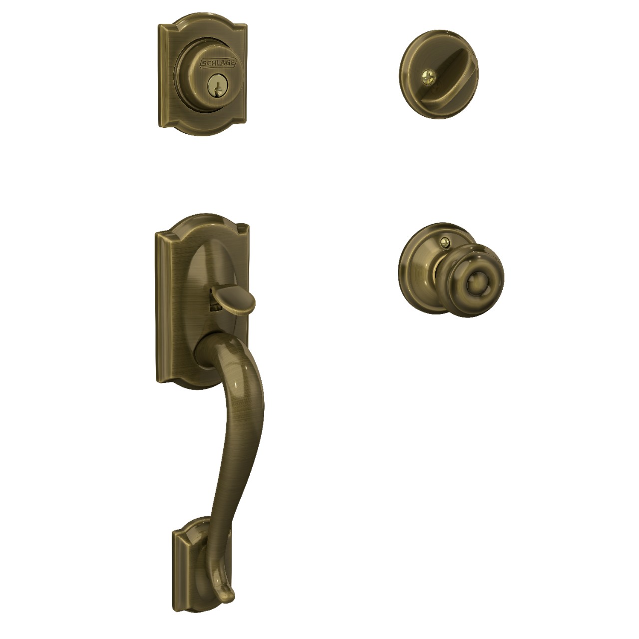 Single Cylinder Handleset and Georgian Knob