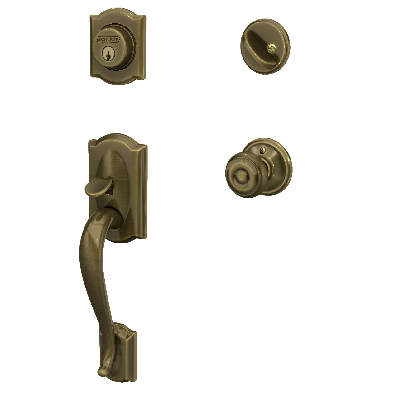 Single Cylinder Handleset and Georgian Knob