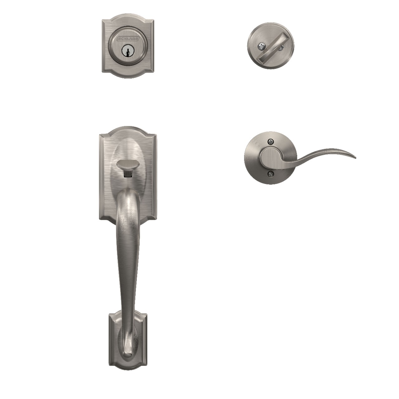 Single Cylinder Handleset and Accent Lever