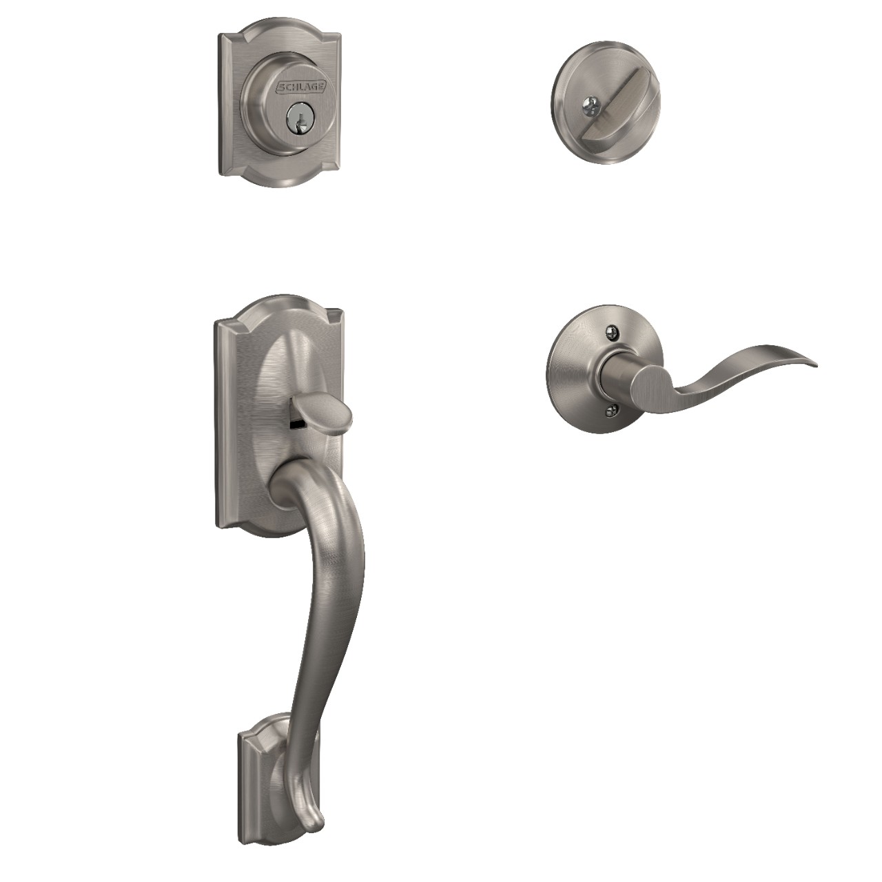 Single Cylinder Handleset and Accent Lever
