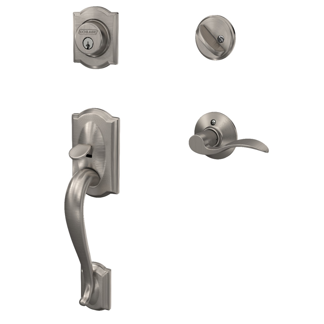 Single Cylinder Handleset and Accent Lever