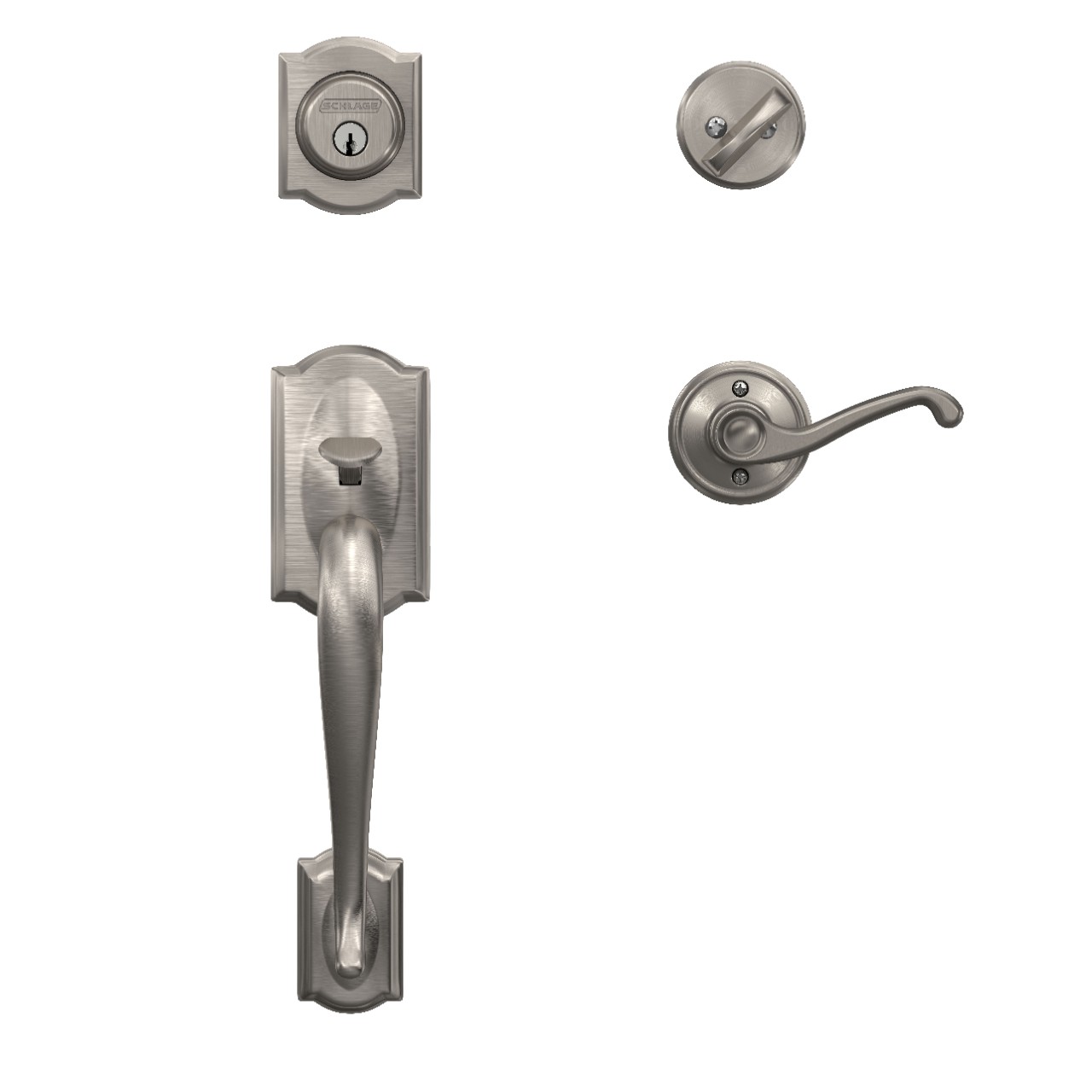 Single Cylinder Handleset and Flair Lever