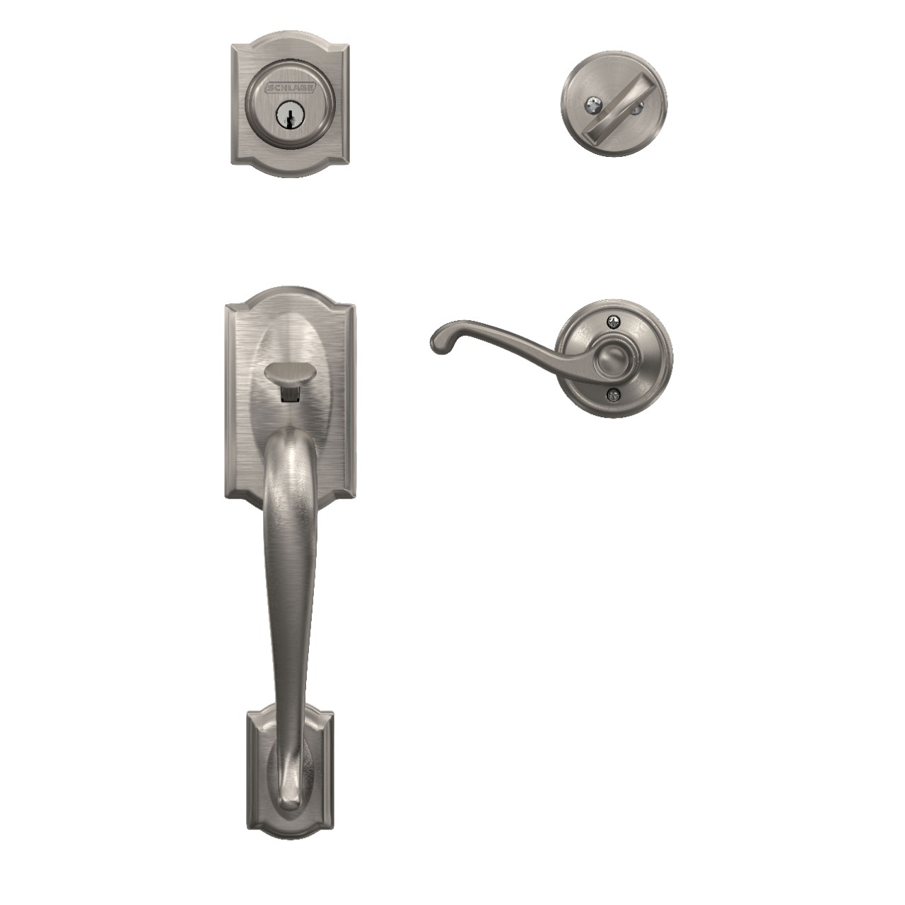 Single Cylinder Handleset and Flair Lever