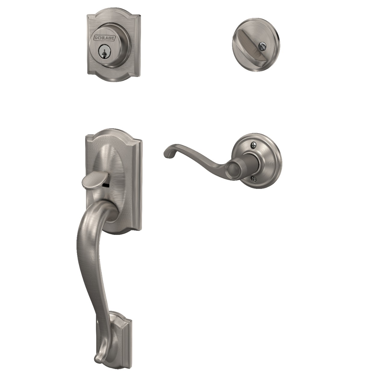 Single Cylinder Handleset and Flair Lever