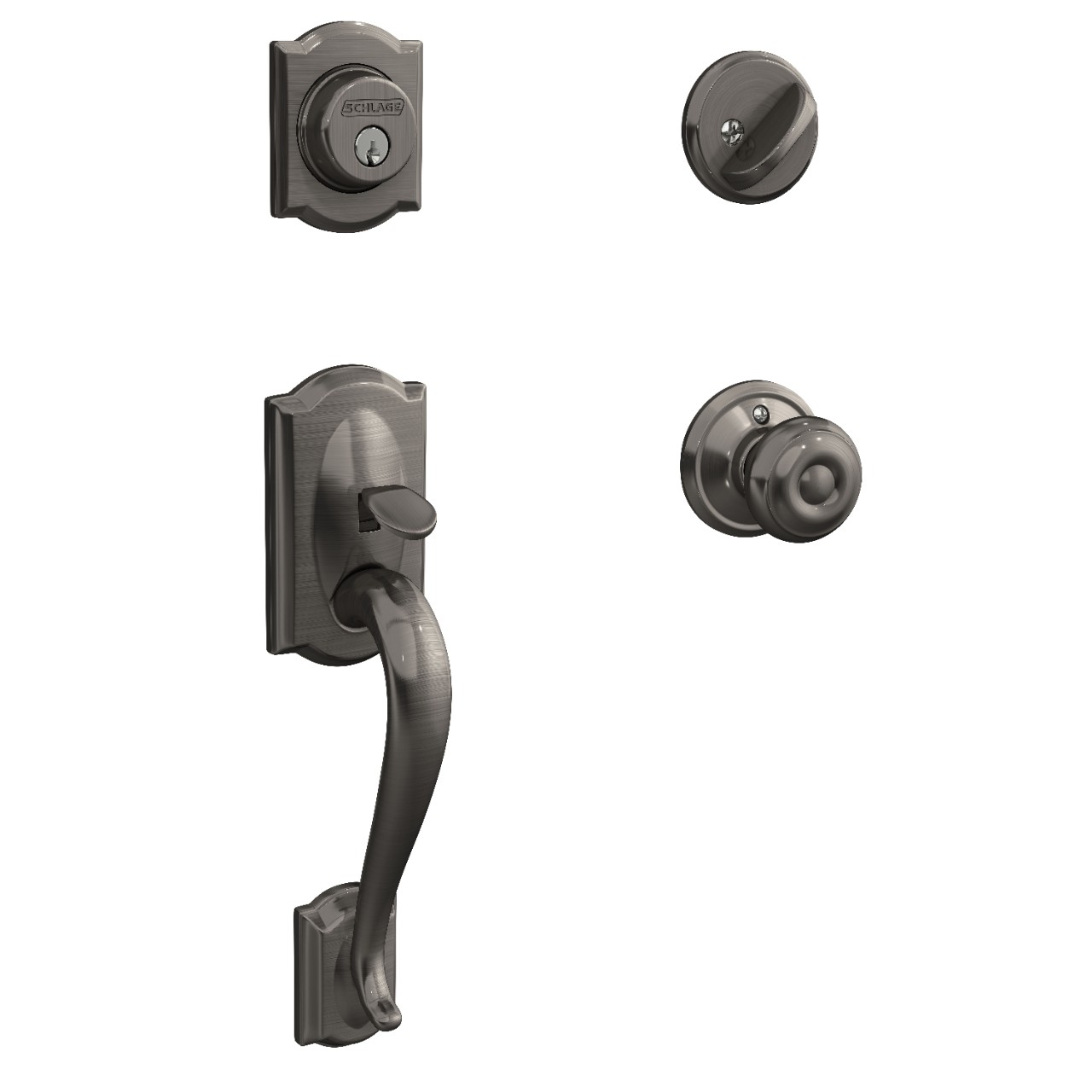 Single Cylinder Handleset and Georgian Knob