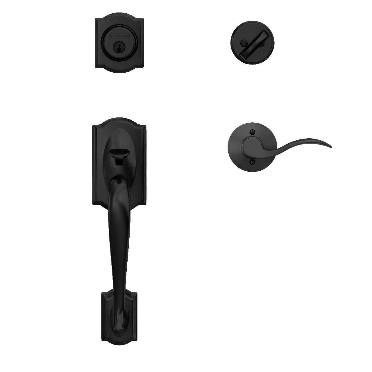 Single Cylinder Handleset and Accent Lever