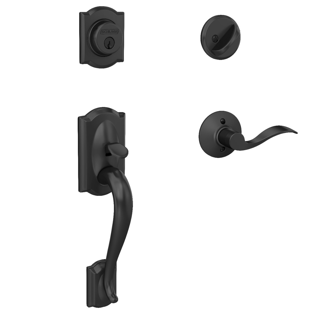 Single Cylinder Handleset and Accent Lever