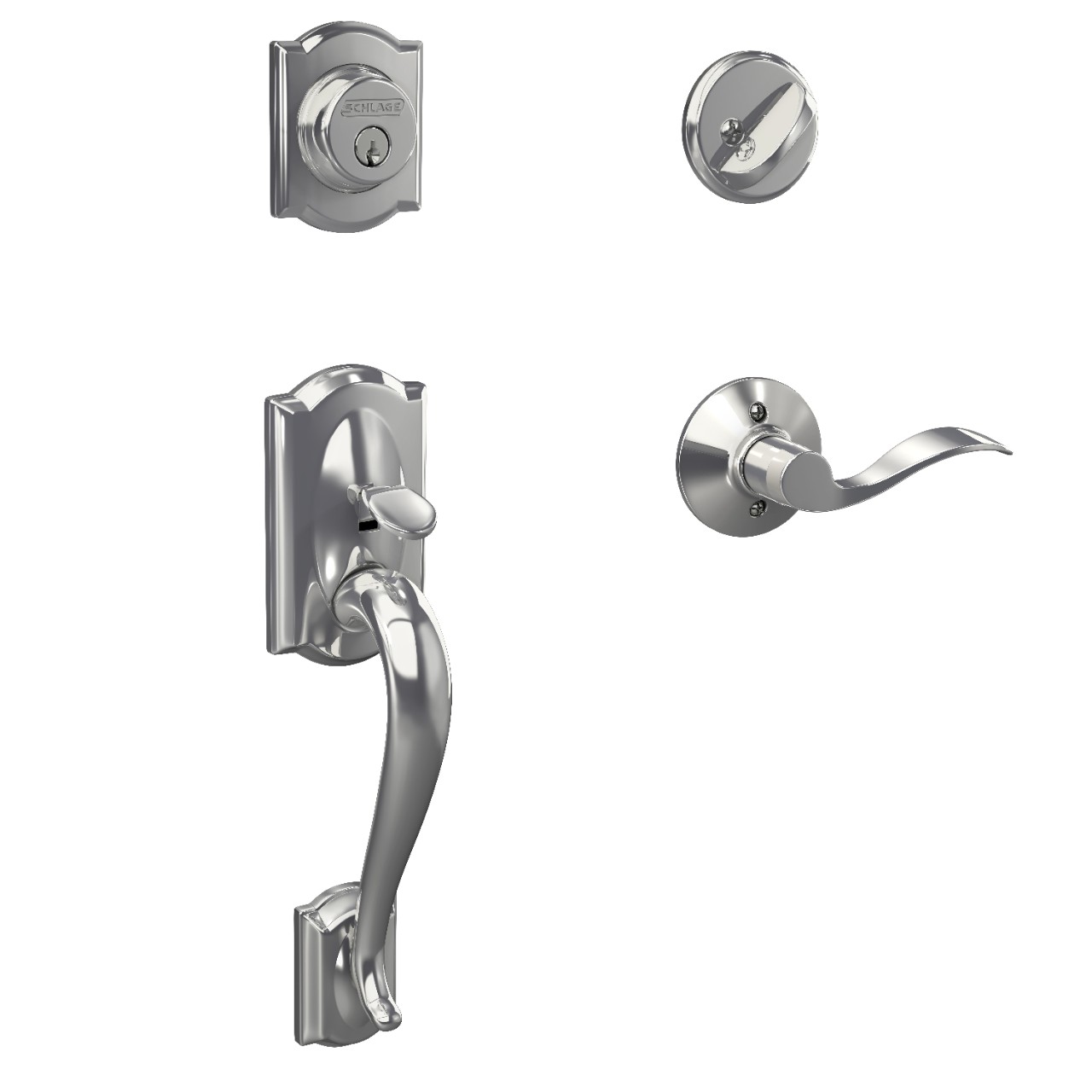 Single Cylinder Handleset and Accent Lever