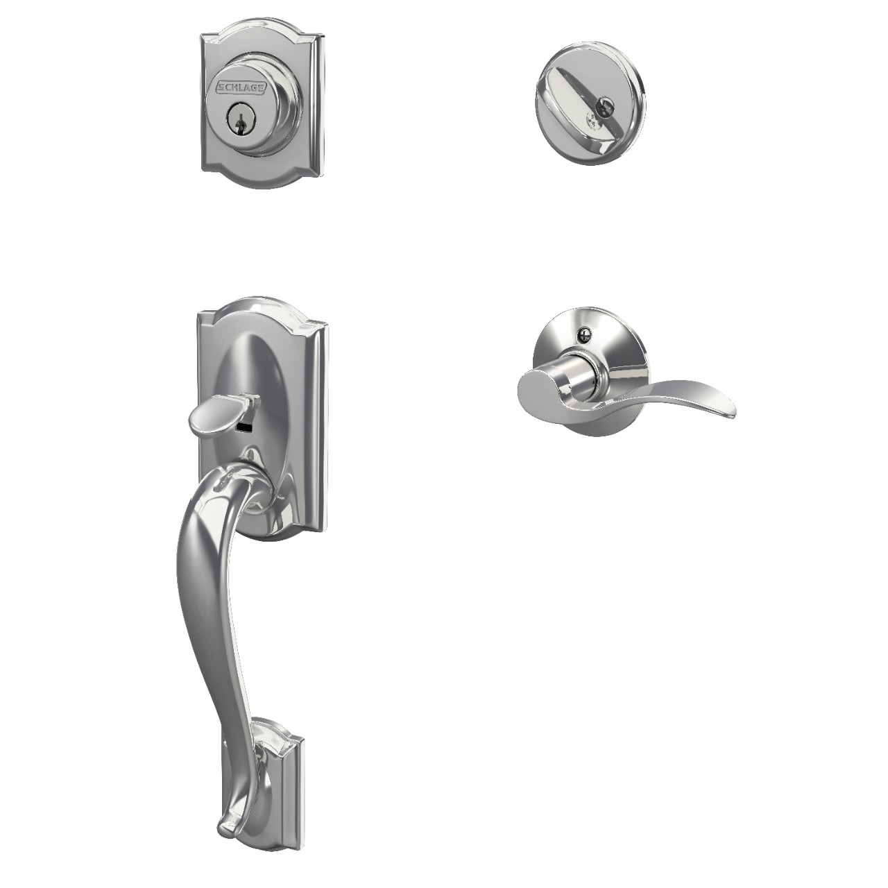 Single Cylinder Handleset and Accent Lever