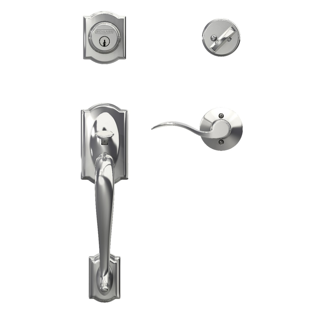 Single Cylinder Handleset and Accent Lever