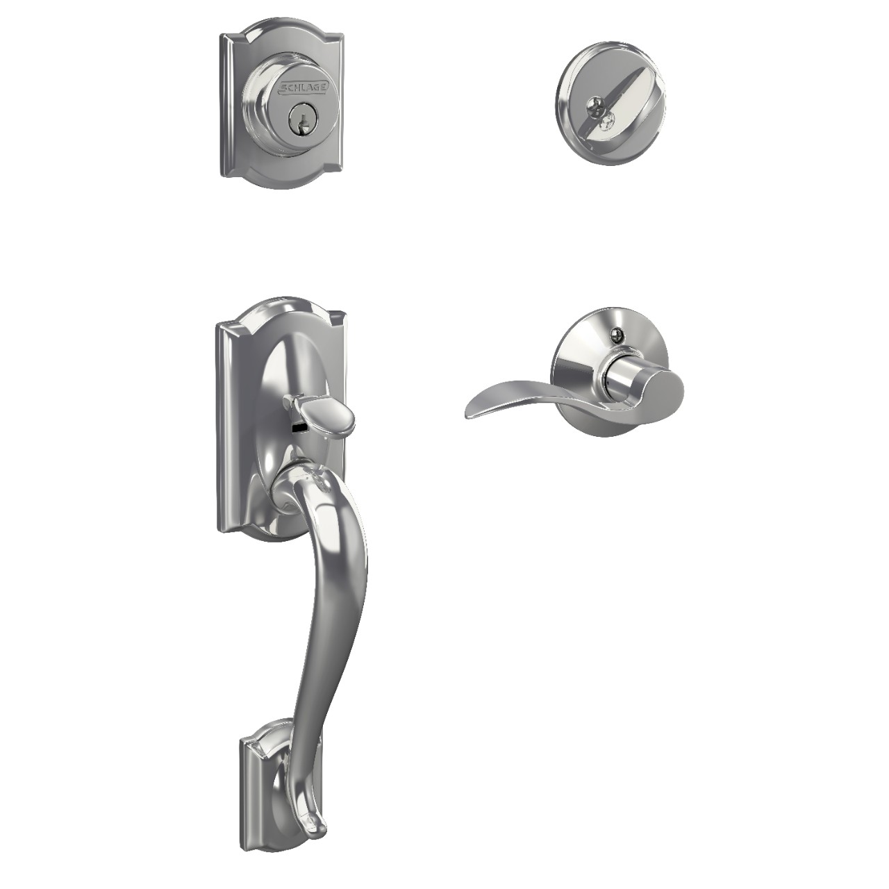 Single Cylinder Handleset and Accent Lever