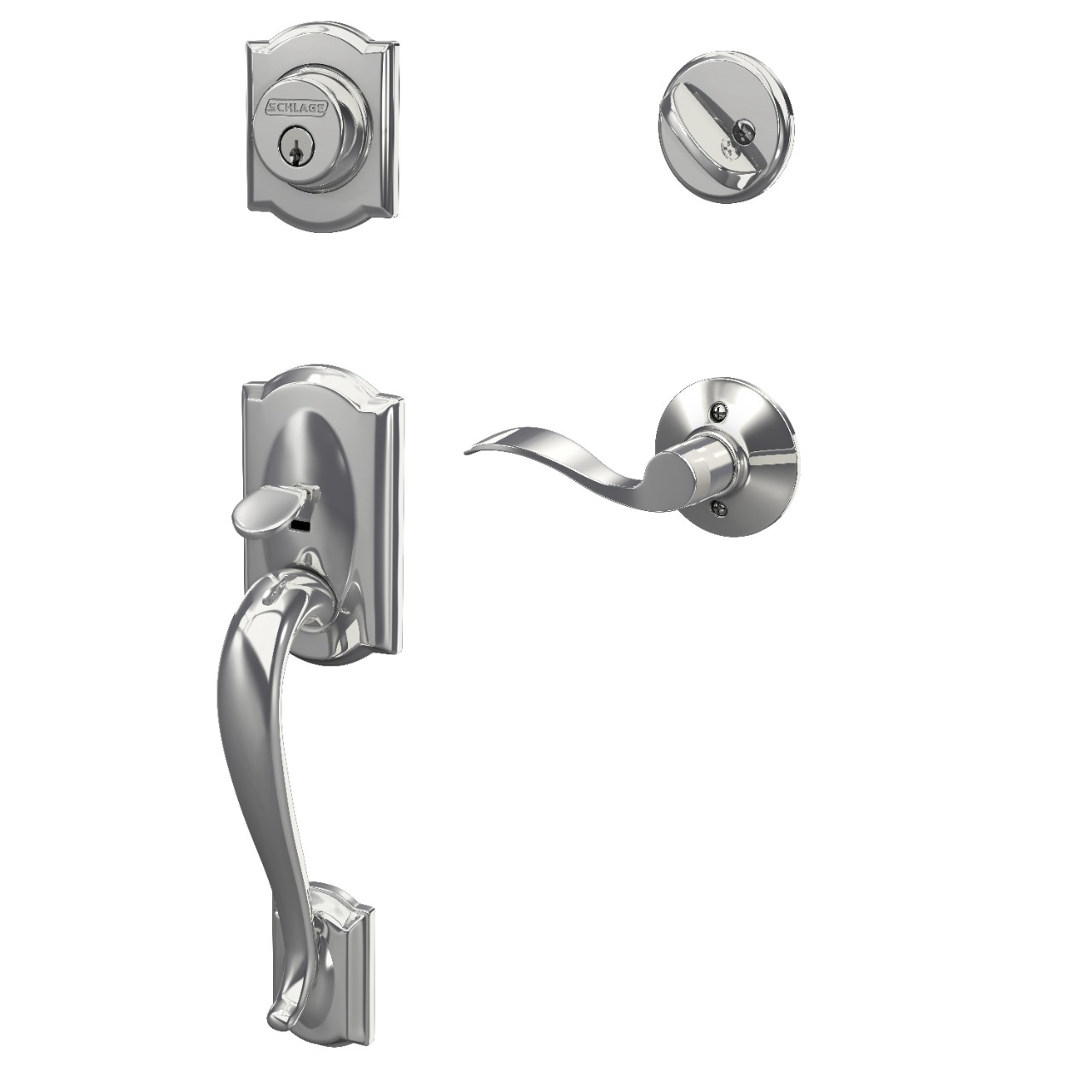 Single Cylinder Handleset and Accent Lever