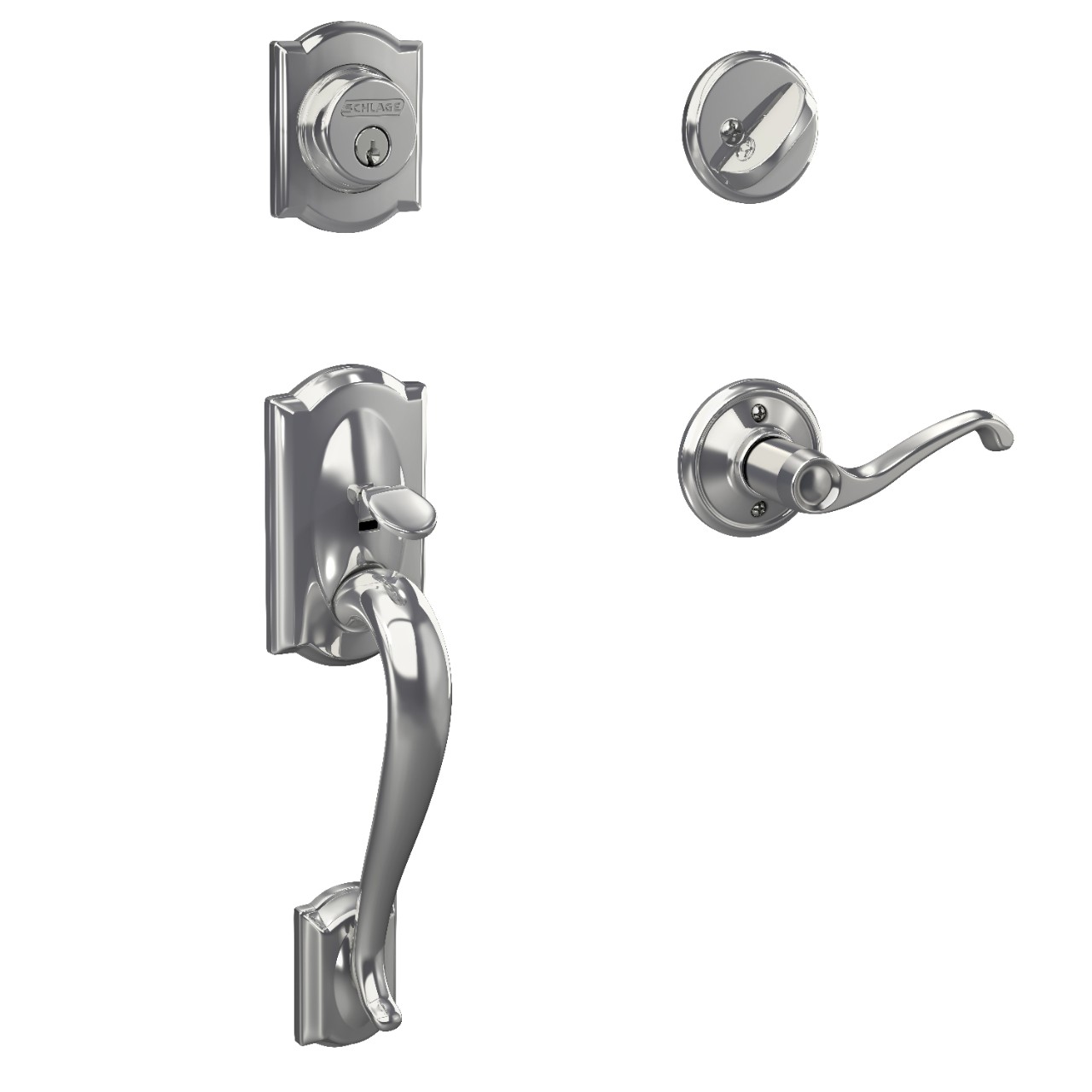 Single Cylinder Handleset and Flair Lever