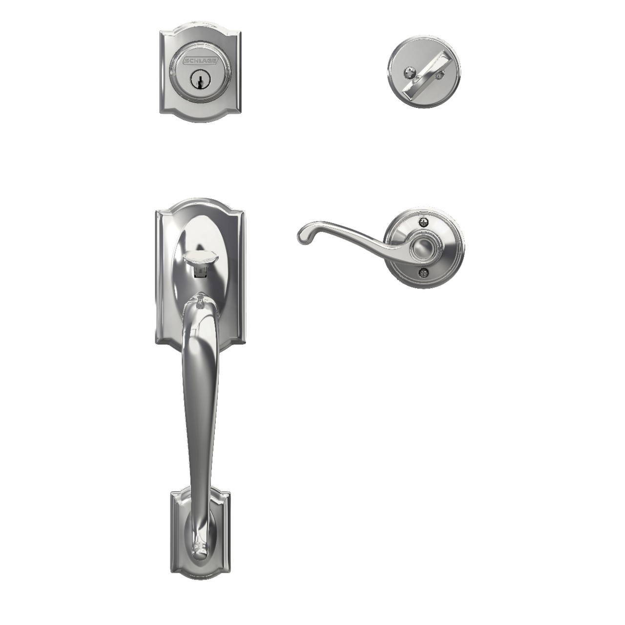 Single Cylinder Handleset and Flair Lever