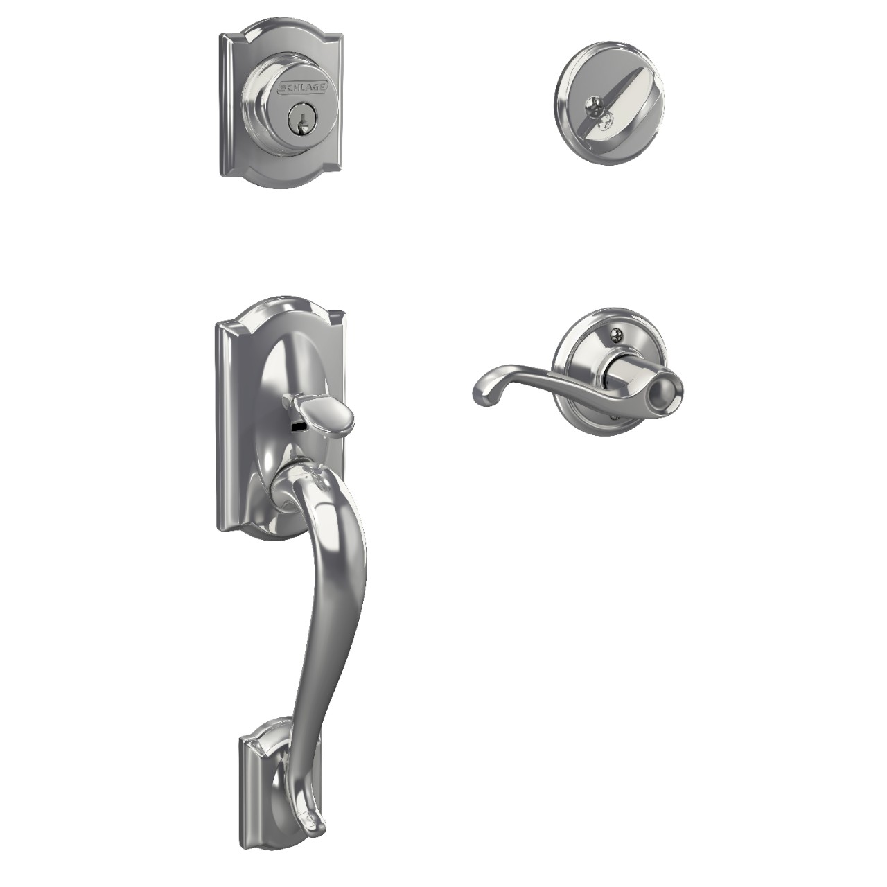 Single Cylinder Handleset and Flair Lever