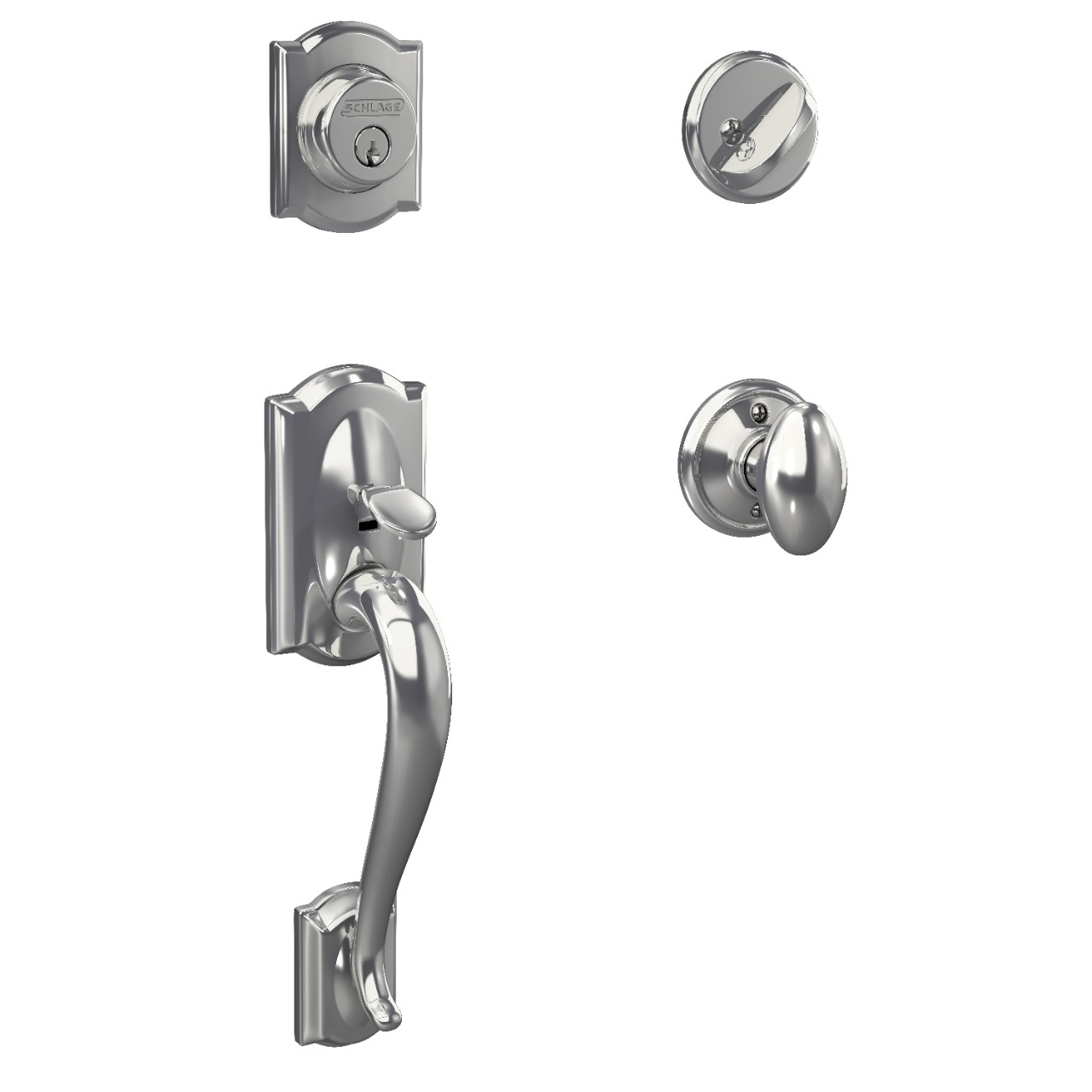 Single Cylinder Handleset and Siena Knob