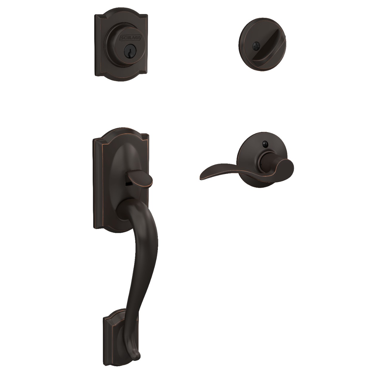 Single Cylinder Handleset and Accent Lever