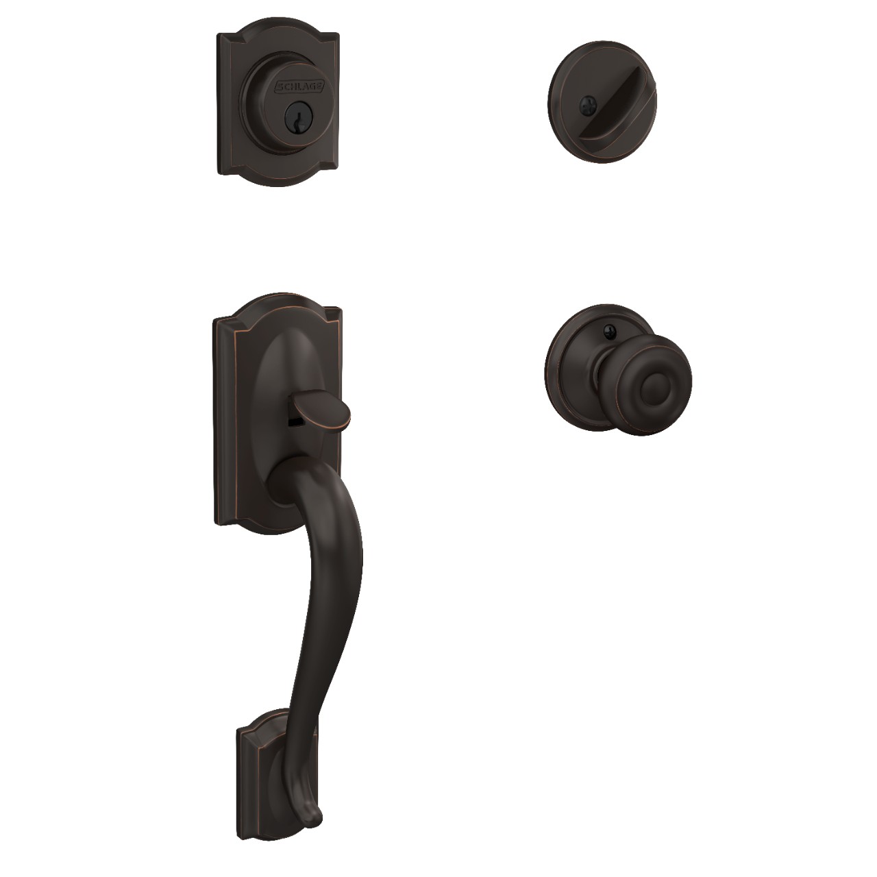Single Cylinder Handleset and Georgian Knob