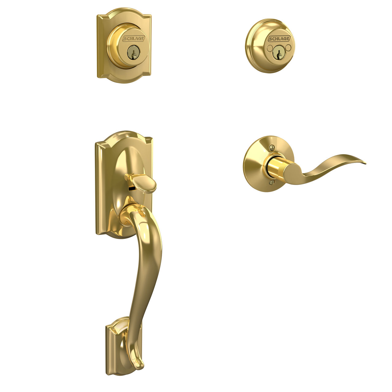 Double Cylinder Handleset and Accent Lever