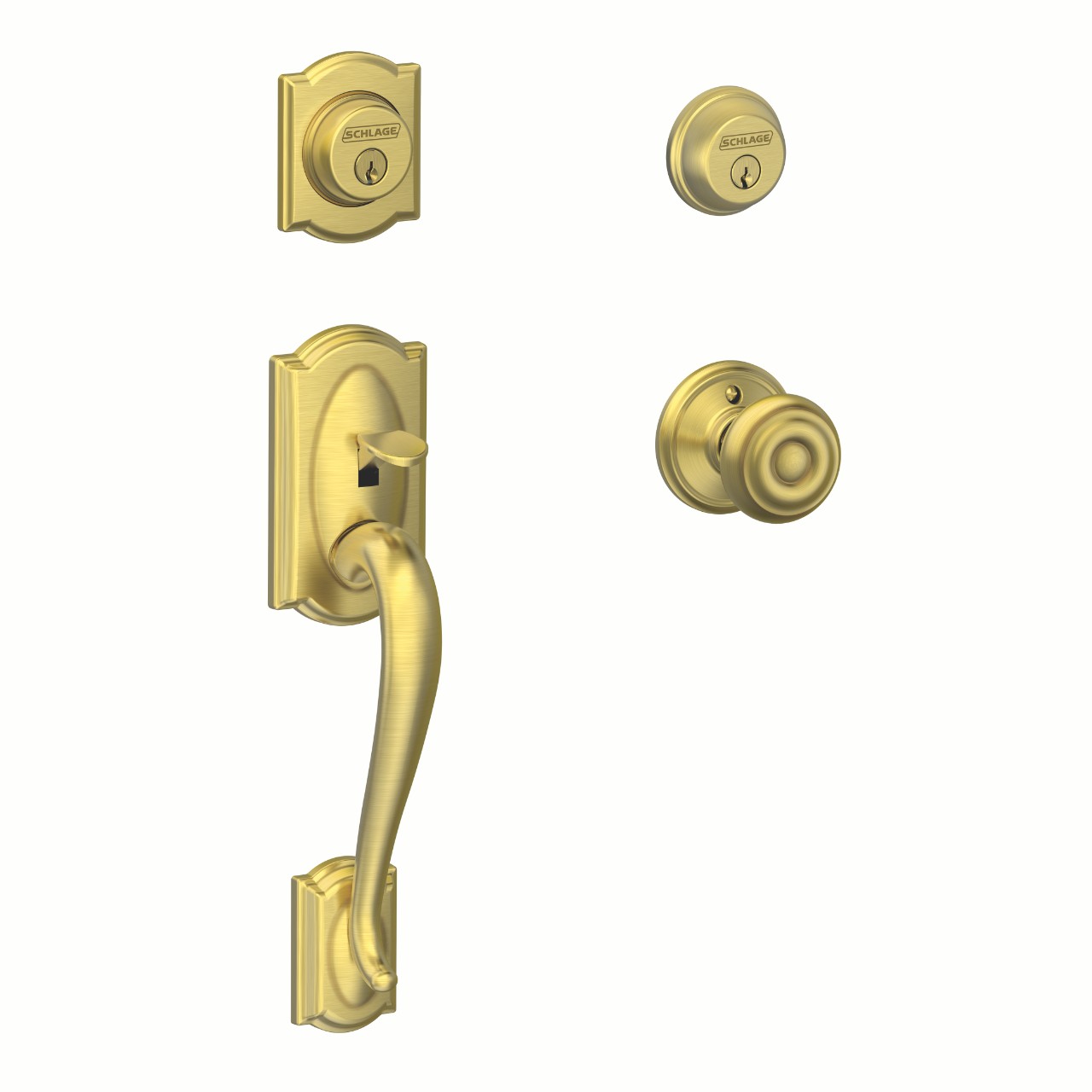 Double Cylinder Handleset and Georgian Knob