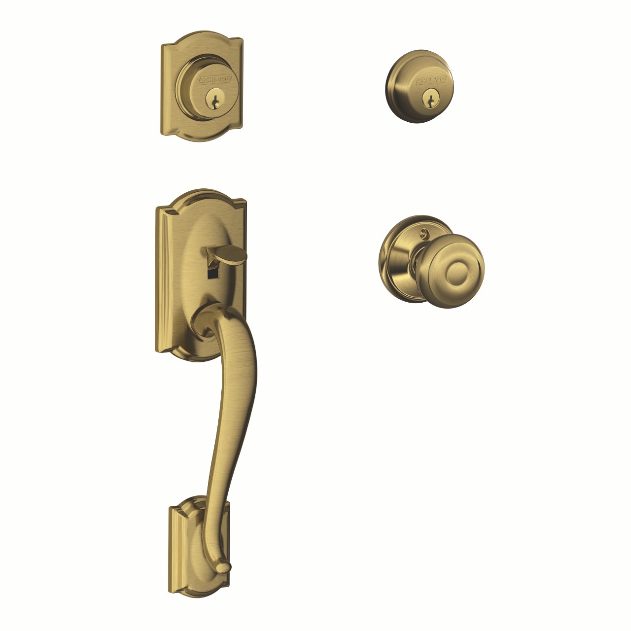 Double Cylinder Handleset and Georgian Knob