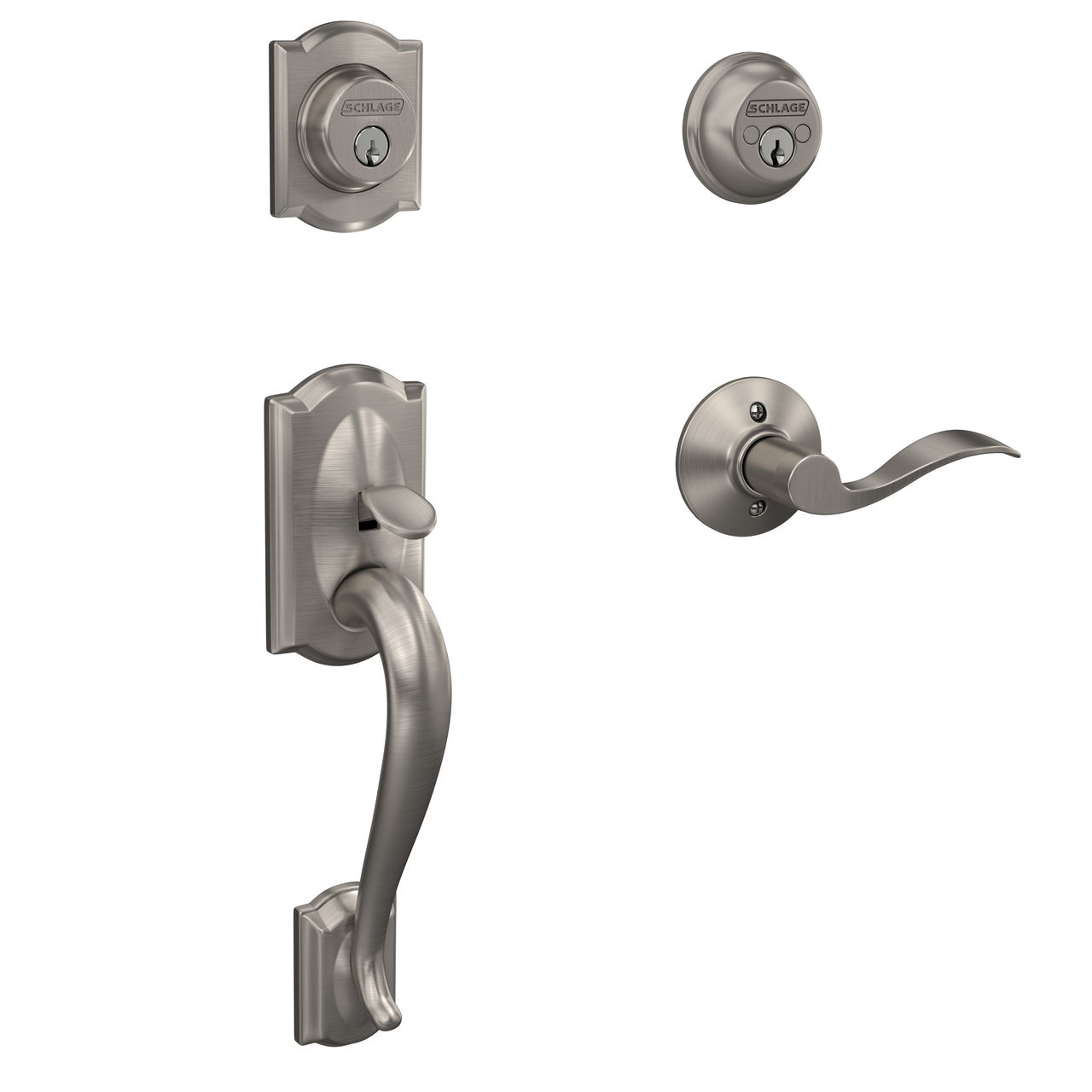 Double Cylinder Handleset and Accent Lever