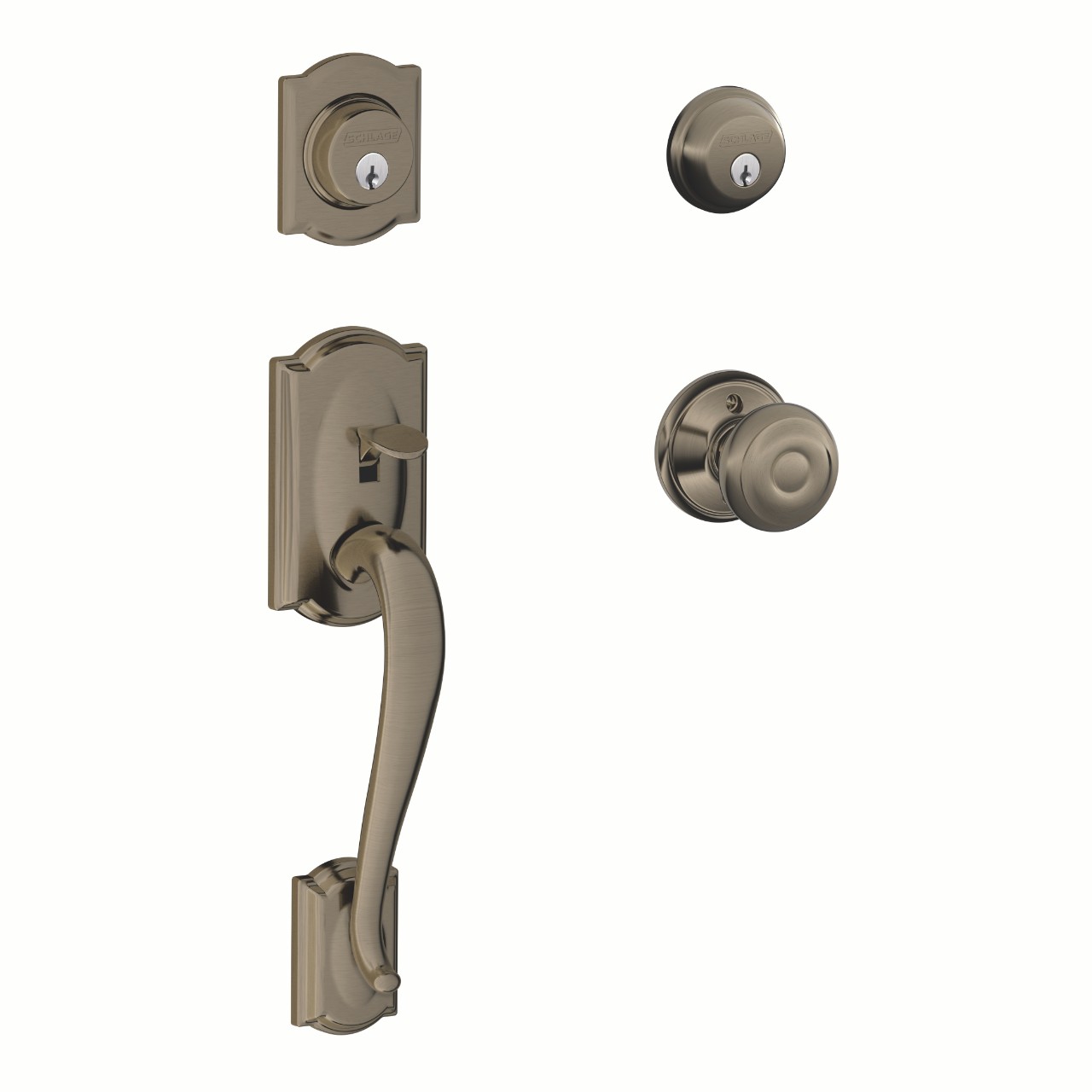 Double Cylinder Handleset and Georgian Knob