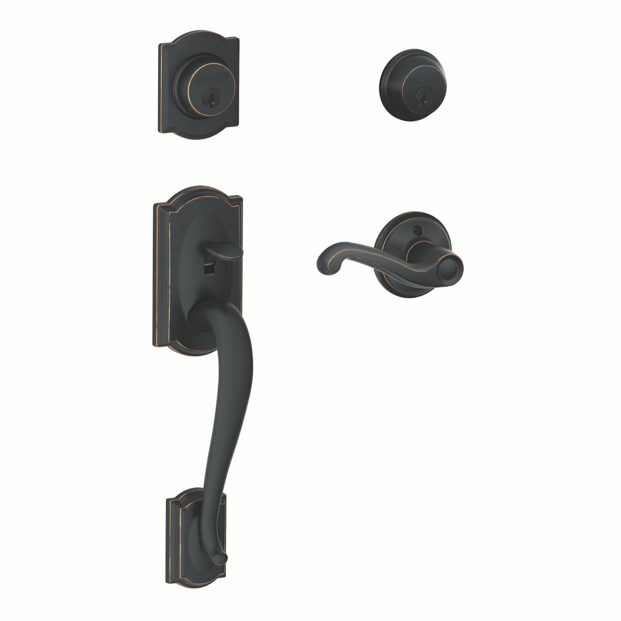 Double Cylinder Handleset and Flair Lever