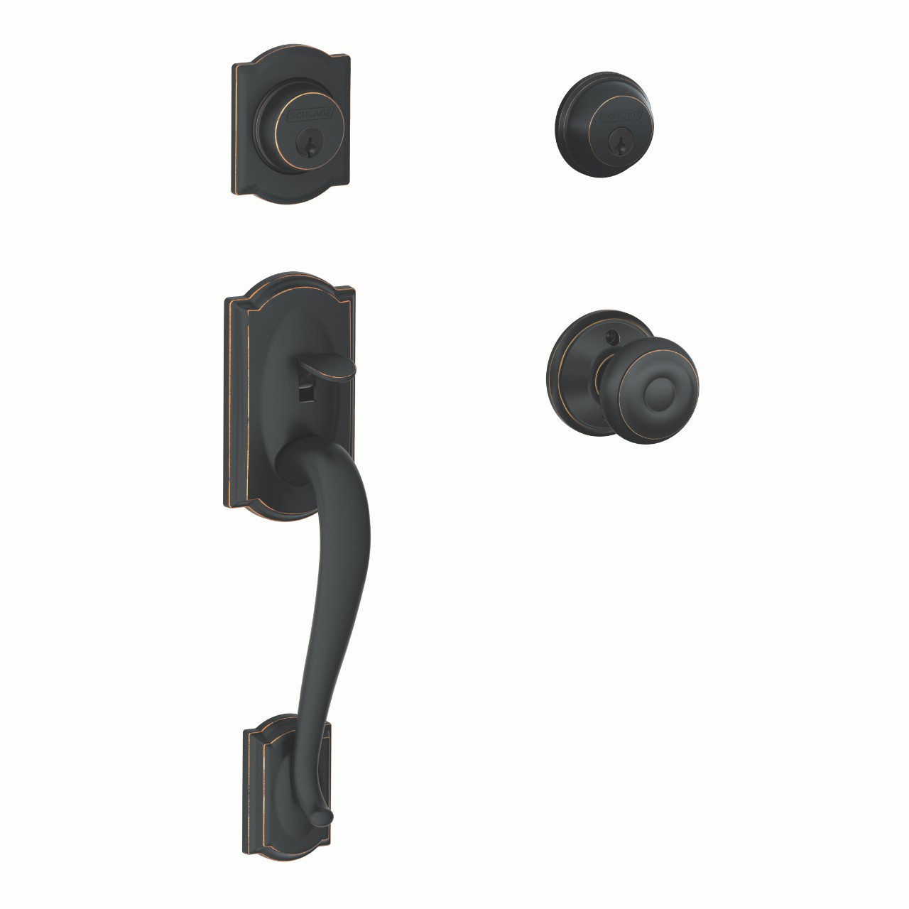 Double Cylinder Handleset and Georgian Knob