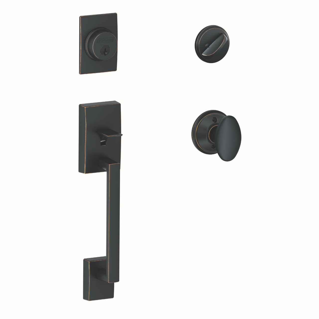Single Cylinder Handleset and Siena Knob