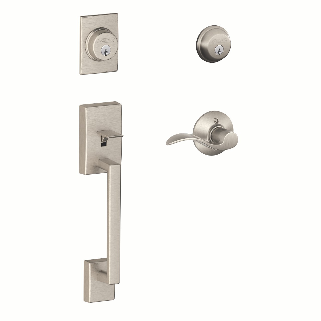 Double Cylinder Handleset and Accent Lever