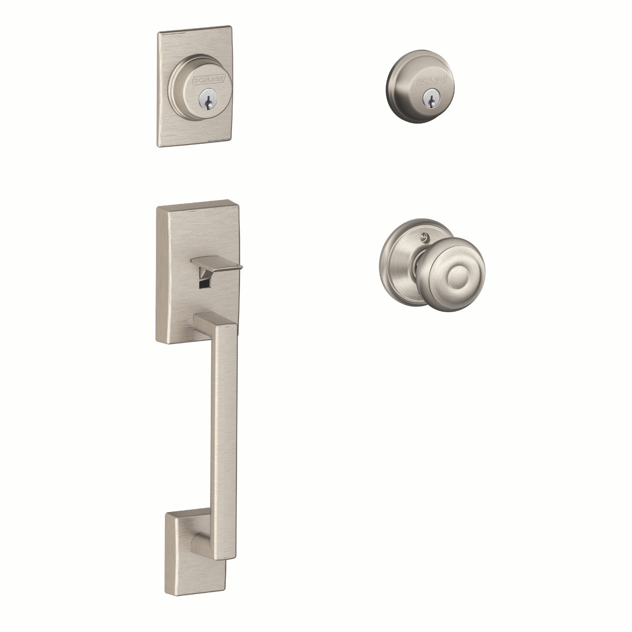 Double Cylinder Handleset and Georgian Knob
