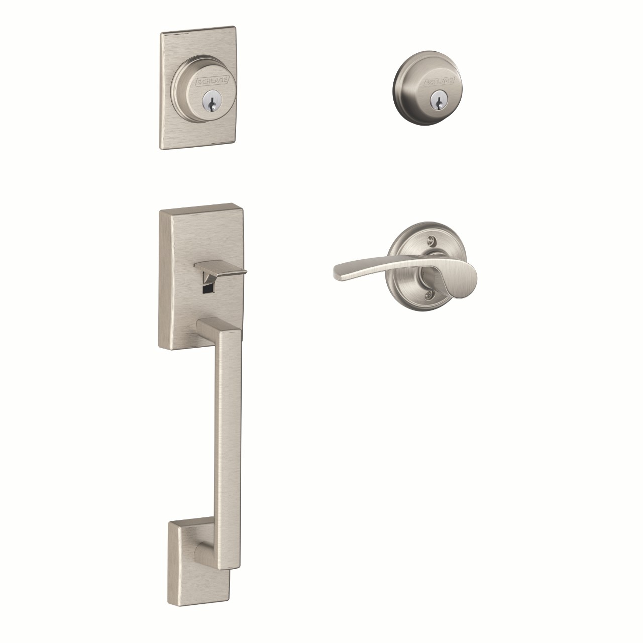 Double Cylinder Handleset and Merano Lever