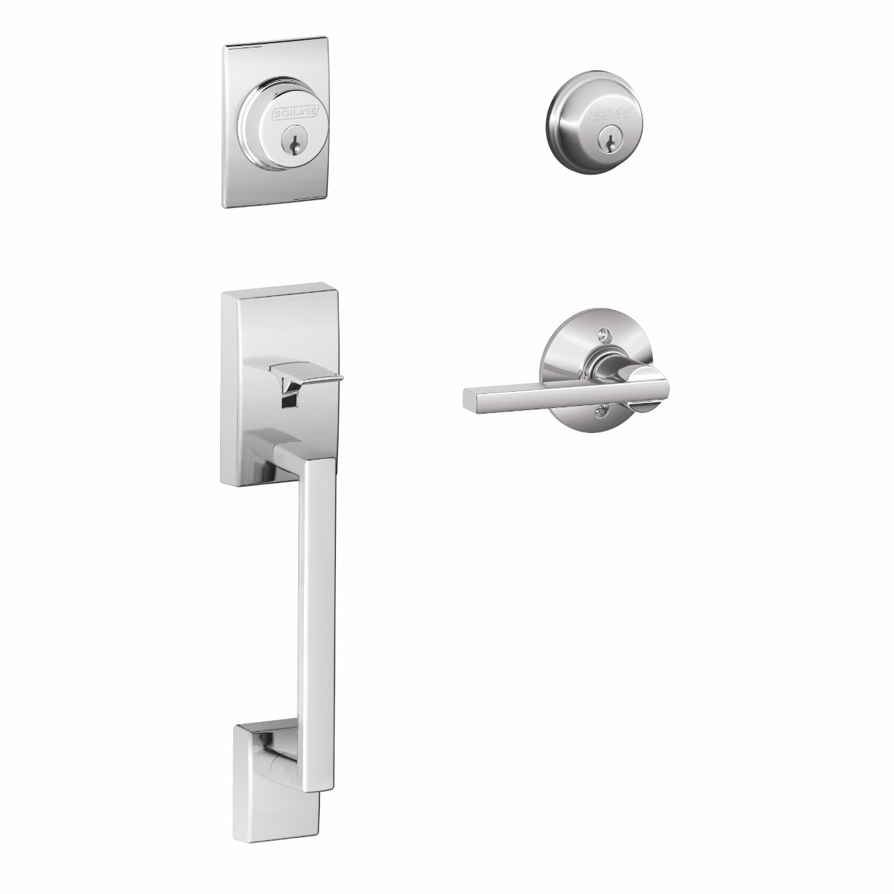 Double Cylinder Handleset and Latitude Lever