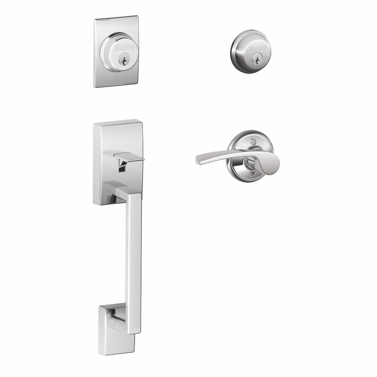 Double Cylinder Handleset and Merano Lever