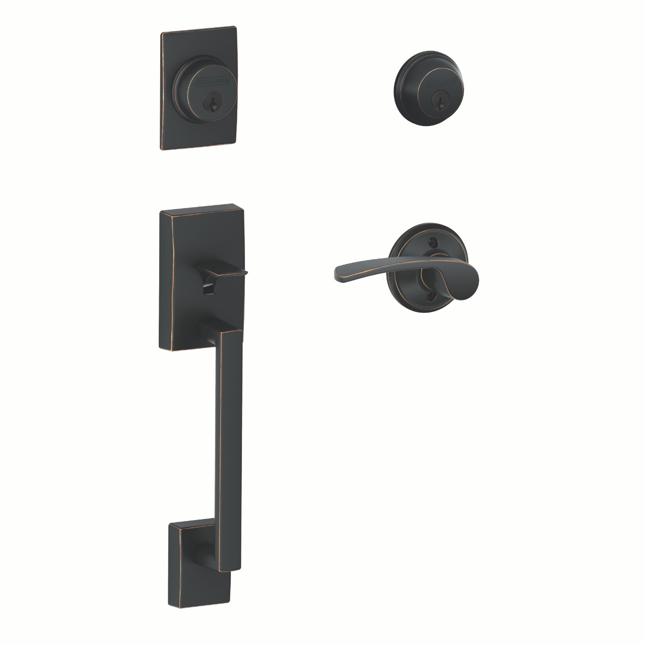 Double Cylinder Handleset and Merano Lever