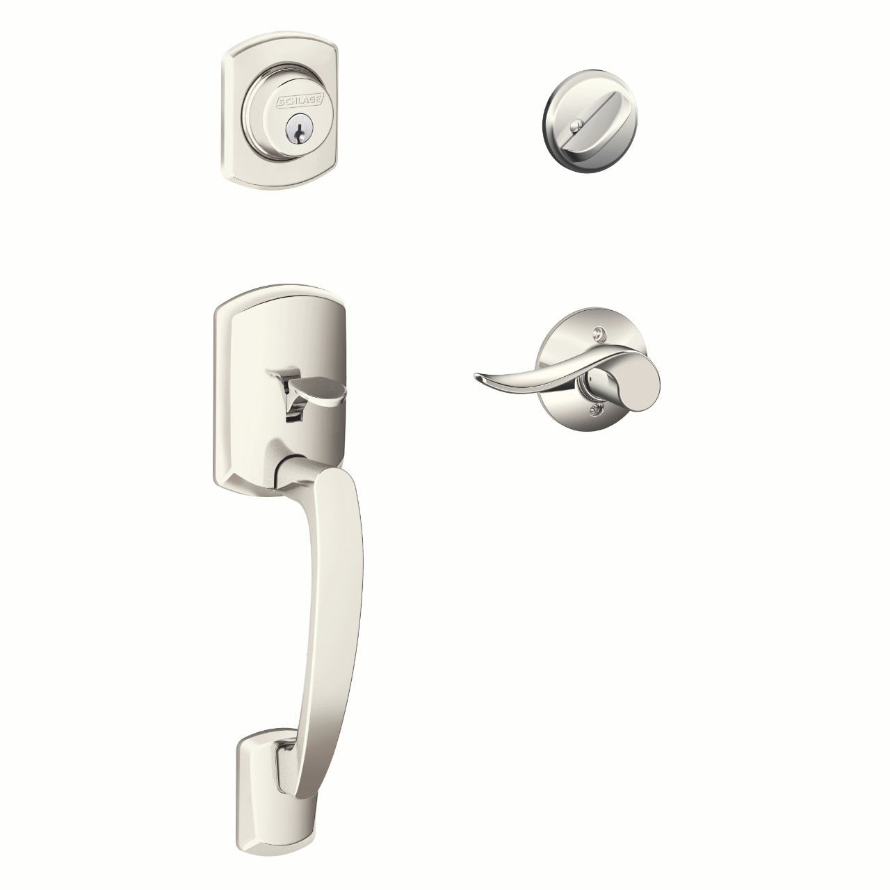 Single Cylinder Handleset and Sacramento Lever