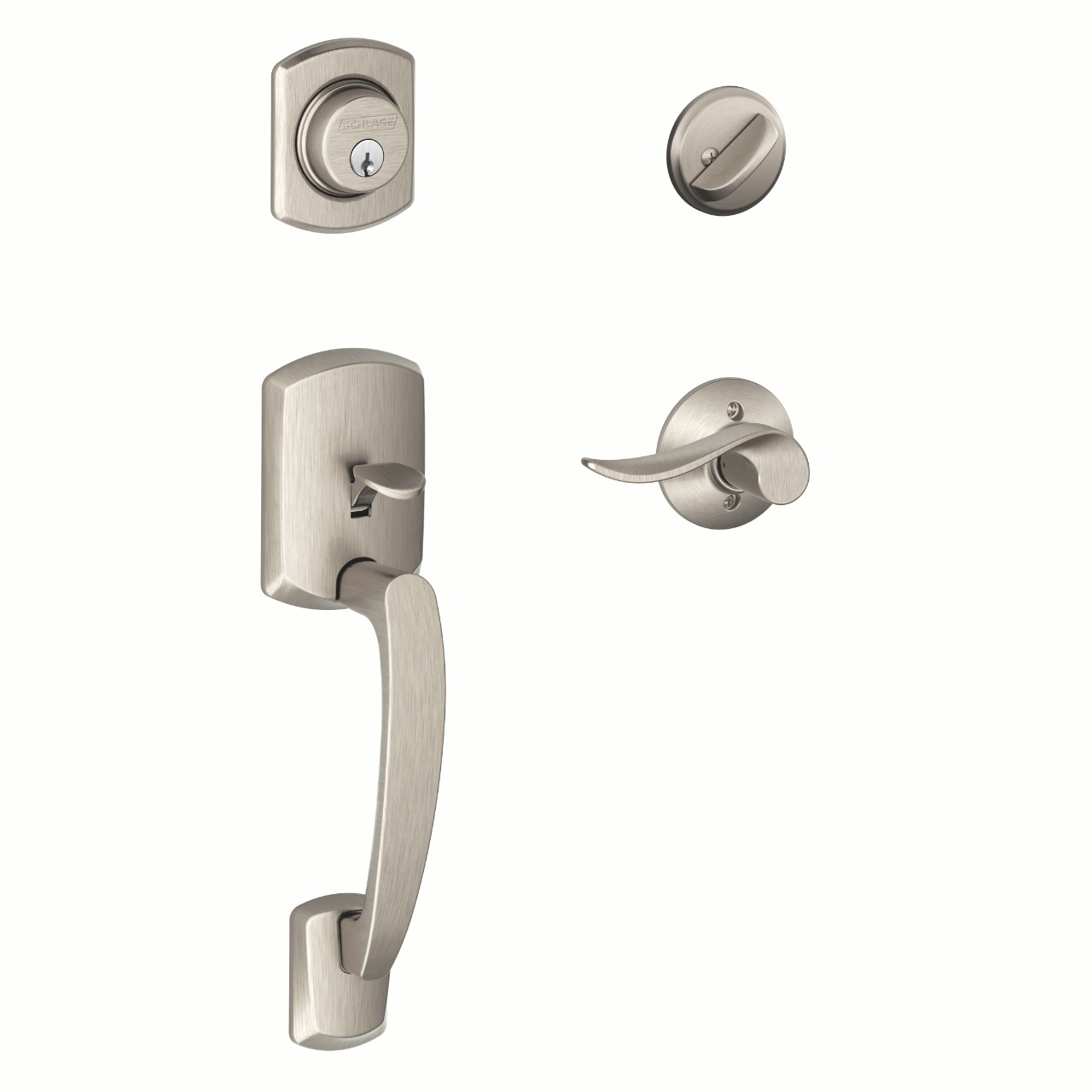Single Cylinder Handleset and Sacramento Lever