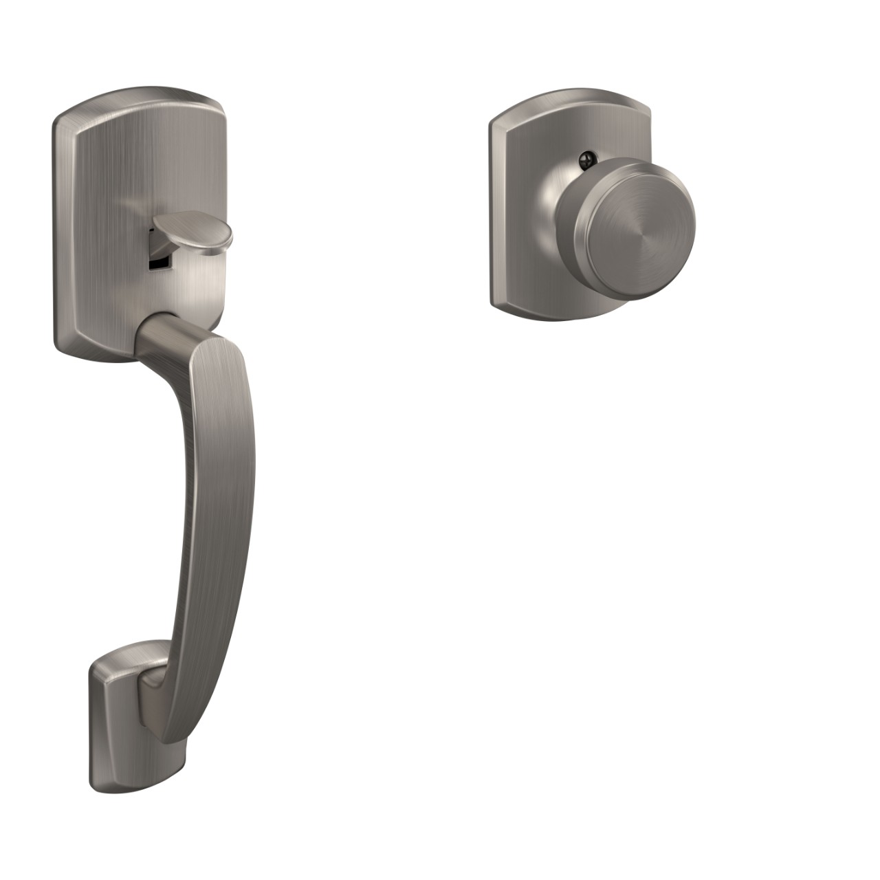 Front Entry Handle and Bowery Knob with Greenwich Trim