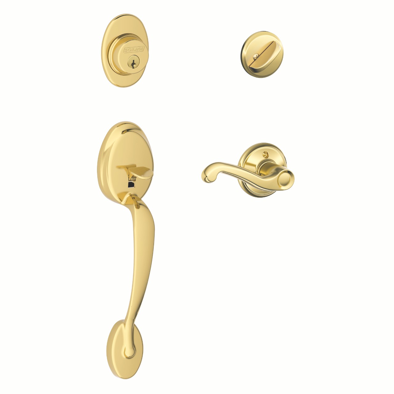 Single Cylinder Handleset and Flair Lever
