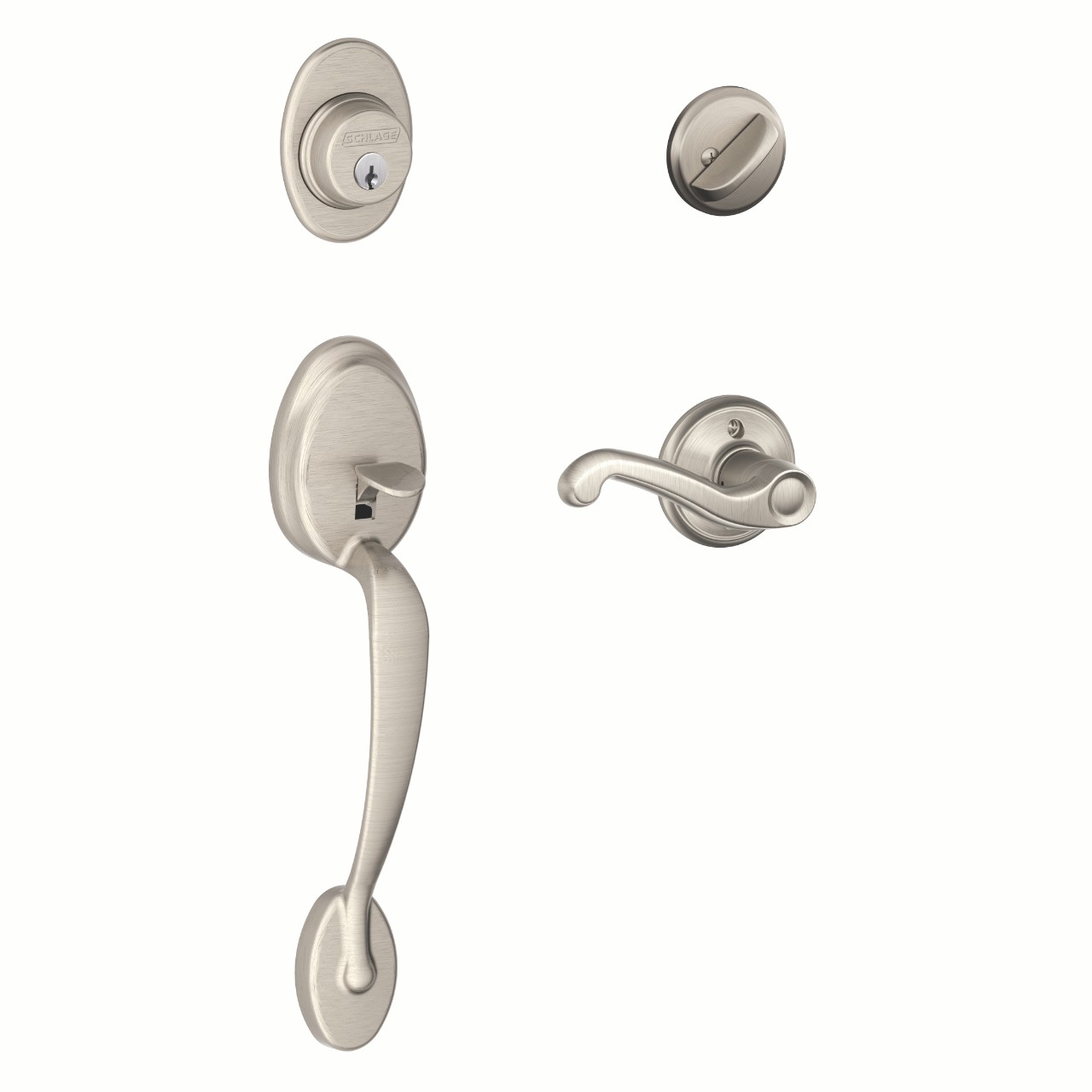 Single Cylinder Handleset and Flair Lever