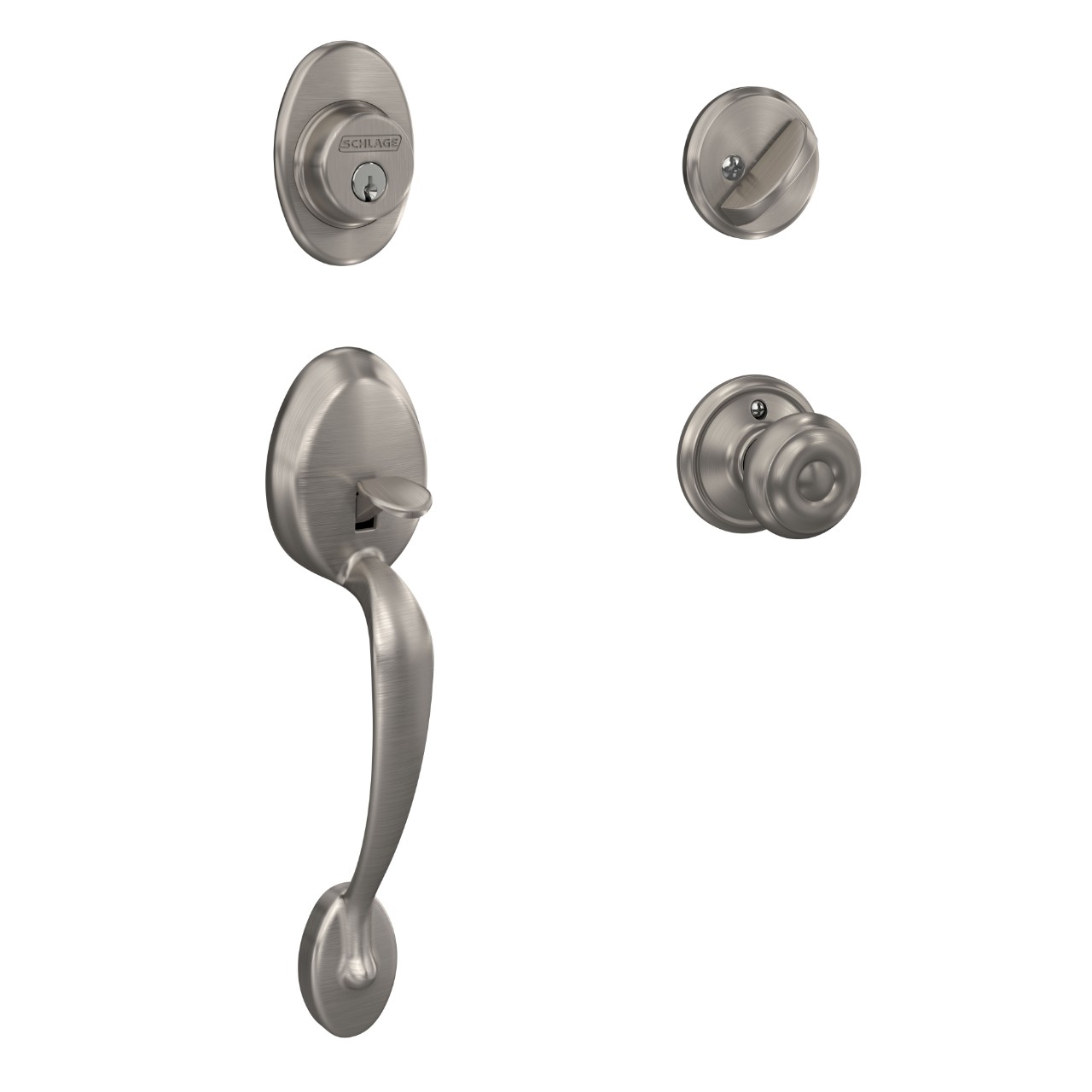 Single Cylinder Handleset and Georgian Knob